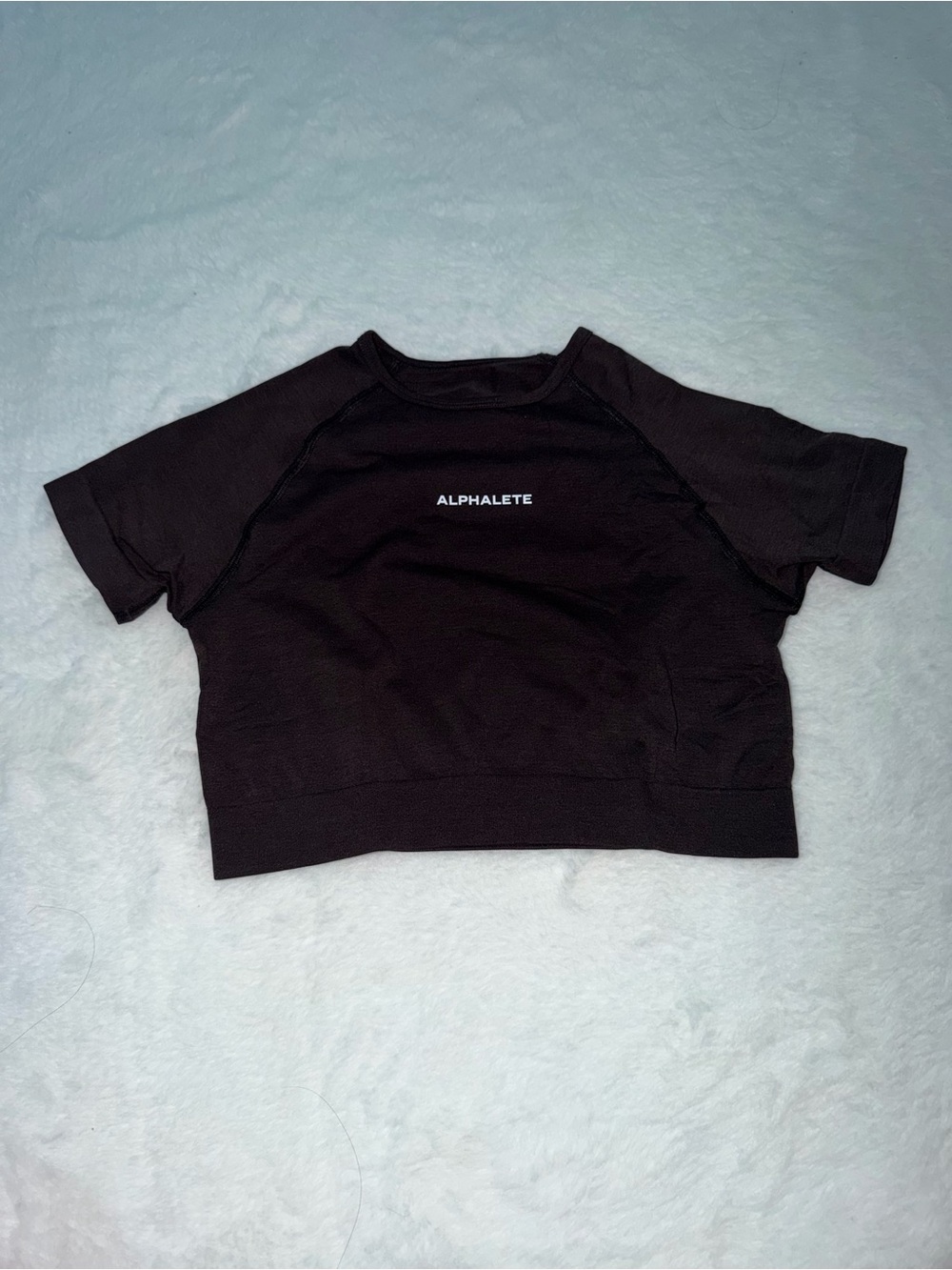 Alphalete Black Short Sleeve Crop Top